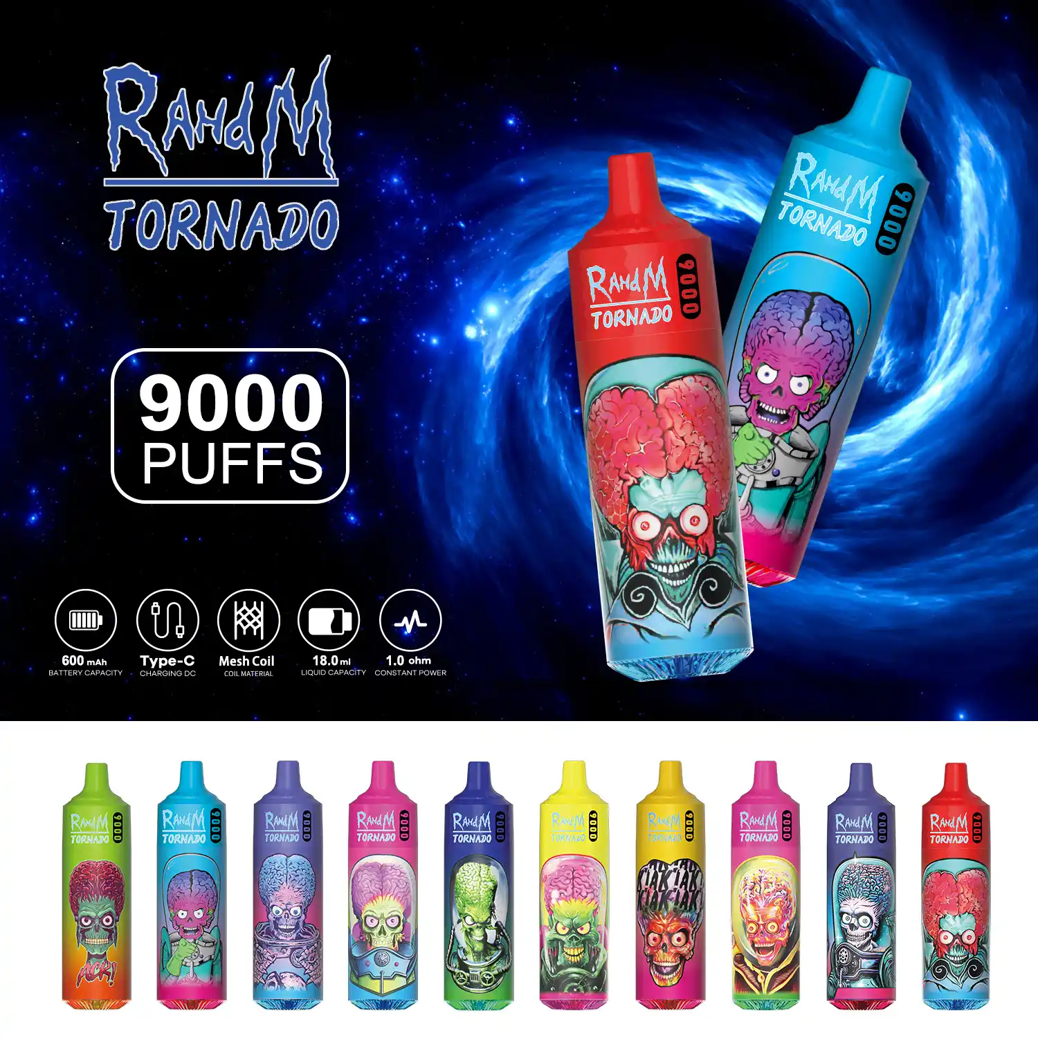 RAHDM TORNADO K16 9000 Puffs Disposable Vape (1) RAHDM TORNADO K16 9000 Puffs Disposable Vape