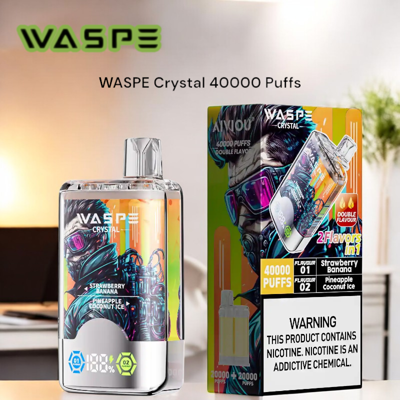 WASPE Crystal 40000 Puffs Disposable Vape (2) WASPE Crystal 40000 Puffs Disposable Vape